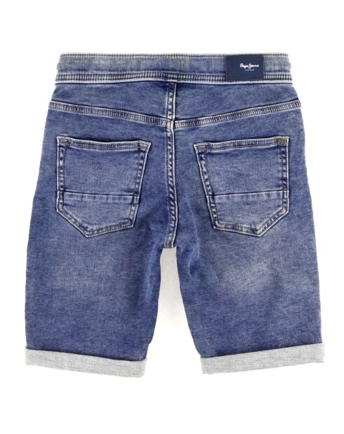 Bermuda en Jeans Toile de coton Joe avec cordons bleu